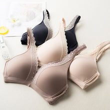 Load image into Gallery viewer, New Plus Size Lace Bralette Wire Free Bra Deep V Black Women Backless Lace Lingerie Padded Female Underwear Wireless Underwire