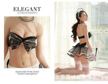 Load image into Gallery viewer, New Porno Women Transparent Lingerie Sexy Hot Erotic Bow Maid Uniform Cosplay Tenue Underwear Costume  lingerie set sexy