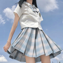Load image into Gallery viewer, New Preppy Style Sweet Plaid Mini Skirts Women 2022 High Waist Fashion Pleated Skirt Spring Jupe All Match Faldas Mujer