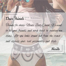 Load image into Gallery viewer, New Punk Waist Belt Chain Leather Black Belly Chains Layered Goth Wild Casual Belt Body Accessories for Women and Girls