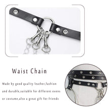 Load image into Gallery viewer, New Punk Waist Belt Chain Leather Black Belly Chains Layered Goth Wild Casual Belt Body Accessories for Women and Girls