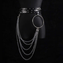 Load image into Gallery viewer, New Punk Waist Belt Chain Leather Black Belly Chains Layered Goth Wild Casual Belt Body Accessories for Women and Girls