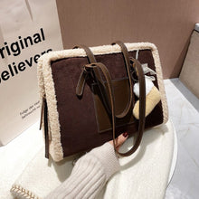 Load image into Gallery viewer, New Quilted Handbag Female Big Kawaii Totes High Quality Ladies Square Shoulder Soft Vintage Kawaii Tote Bag 2022 Winter Fashion