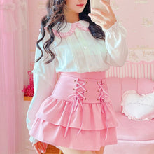 Load image into Gallery viewer, New Rabbit Ear Shirts Cute Japan Style for Women 2022 Kawaii Bow Tops Long Sleeve Single Breasted Sweet Fungus Blouses Spring