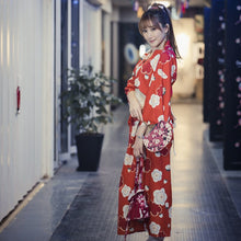 Load image into Gallery viewer, New Sakura Girl Kimono Dress Japanese Style Photo Photography Yukata Kimono Women Floral Anime Bathrobe Uniform Cosplay Costume