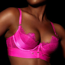 Load image into Gallery viewer, New Sensual Lingerie Embroidery Women Floral Underwear Bra Brief Sets Transparent Women&#39;s Underwear Lingerie Set Exotic Costumes