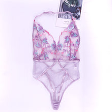 Load image into Gallery viewer, New Sensual Lingerie Floral Embroidery Bodysuit Sexy Lingerie Bandage Lace Perspective Body Bra Woman Mesh Erotic Costumes