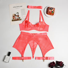 Load image into Gallery viewer, New Sensual Lingerie Mesh Bra Women&#39;s Underwear Set Lace Bandage Sexy Lingerie See-Through Bra and Brief Sets Erotic Underwear