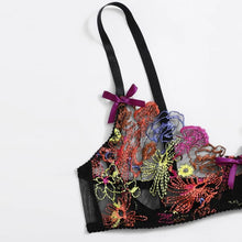 Load image into Gallery viewer, New Sensual Lingerie Women&#39;s Underwear Transparent Sexy Lingerie Underwire Bra Graters Embroidery Sexy Exotic Bra and Brief Sets