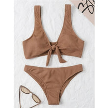 Load image into Gallery viewer, New Sexy Bikini Solid Swimwear 2022 Women Swimsuit Push Up Bikini Set Thread Style Bathing Suit Summer Beach Wear Swimming Suits