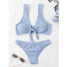 Load image into Gallery viewer, New Sexy Bikini Solid Swimwear 2022 Women Swimsuit Push Up Bikini Set Thread Style Bathing Suit Summer Beach Wear Swimming Suits