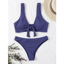 Load image into Gallery viewer, New Sexy Bikini Solid Swimwear 2022 Women Swimsuit Push Up Bikini Set Thread Style Bathing Suit Summer Beach Wear Swimming Suits