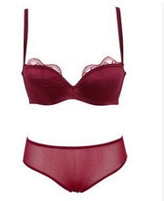 Load image into Gallery viewer, New Sexy Lace Wedding Dress 1/2 Cup Traceless Bra Set For Women Underwear Solid Sexy Vest Add Pad Beauty Back Push Up Lingerie