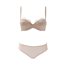 Load image into Gallery viewer, New Sexy Lace Wedding Dress 1/2 Cup Traceless Bra Set For Women Underwear Solid Sexy Vest Add Pad Beauty Back Push Up Lingerie