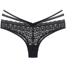 Load image into Gallery viewer, New Sexy Lace Women&#39;s Bikini Panties Underpants Lace Transparent Underwear Seamless Low-Waisted Thong Lingerie Sex String Tanga