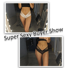Load image into Gallery viewer, New Sexy Lace Women&#39;s Bikini Panties Underpants Lace Transparent Underwear Seamless Low-Waisted Thong Lingerie Sex String Tanga