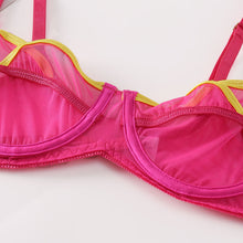 Load image into Gallery viewer, New Sexy Lingerie Patchwork Underwear Erotic Perspective Bra and Brief Sets Lace Seamless Bra Sensual Lingerie Underwear Set
