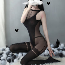 Load image into Gallery viewer, New Sexy Lingerie Porno Bodystocking Sex Costumes Erotic Langerie Lenceria Mujer Transparent Plus Size Women Hot Porno Sleepwear