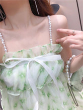 Load image into Gallery viewer, New Sleeveless Beaded Strap Summer Dress Women Print Floral A-Line Kawaii Japanese Sweet Girls Mini Dress Chic Fairy vestidos