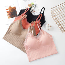 Load image into Gallery viewer, New Solid Color Women&#39;s Thermal Underwear Vest Thermo Lingerie Bra With Cushion Warm Clothes Long Bra Top Thermo Lingerie Shirt