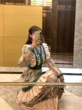 Load image into Gallery viewer, New Spring Women Party Dress Elegant Sweet Floral Embroidery Lace Patchwork Mesh Ruffles V Neck Casual Maxi Dress Vestidos