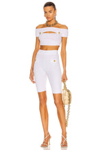 Load image into Gallery viewer, New Summer White Two-Piece Set Women&#39;S Sexy Corset Top High Waist Pants Club Celebrity Party Shorts Suit