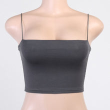 Load image into Gallery viewer, New Summer Women Strapless Dress With Solid Color Spaghetti Strap Combed Straps For Lady Sexy Tank Top