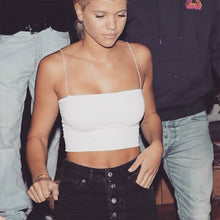 Load image into Gallery viewer, New Summer Women Strapless Dress With Solid Color Spaghetti Strap Combed Straps For Lady Sexy Tank Top