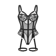 Load image into Gallery viewer, New Women Backless Sexy Teddies Bodysuit Intimates Body Femme 2022 Floral Embroidery Lace Bodysuit See Through