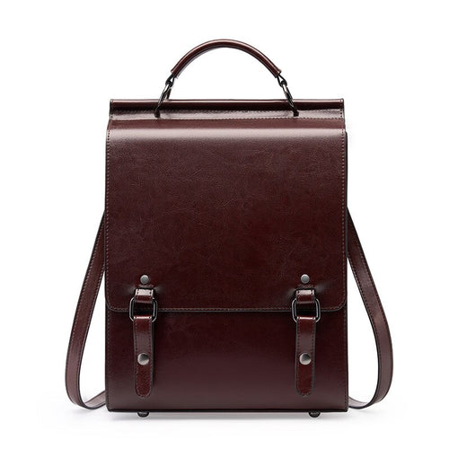 New Women Genuine Leather Backpacks Purse Shoulder Bags Female Vintage Travel Backpack Casual School College Book Bag For Girls