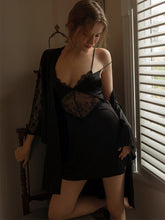Load image into Gallery viewer, New Women Nightgowns Sexy Lace Satin Sleepwear V-neck Nightdress Homewear Night Dresssexy Camisolas