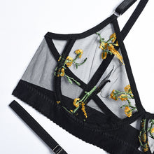 Load image into Gallery viewer, New Women Sexy Embroidery Sensual Lingerie Underwear Lace Erotic Underwire Bra and Brief Sets Transparent Exotic Underwear