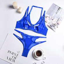 Load image into Gallery viewer, New Women Sexy Halter Sensual Lingerie Underwear Lace Erotic Costumes Hollow Out Underwire Bra Perspective Erotic Underwear