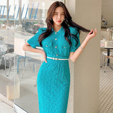 Load image into Gallery viewer, New Women Two Piece Set 2021 Sexy Summer Outfits Woman Clothes Fashion Crop Top + Slim Sheath Long Skirts Suits
