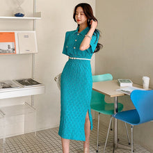 Load image into Gallery viewer, New Women Two Piece Set 2021 Sexy Summer Outfits Woman Clothes Fashion Crop Top + Slim Sheath Long Skirts Suits