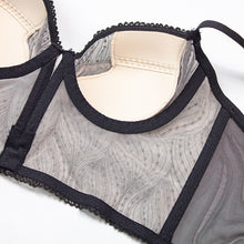 Load image into Gallery viewer, New Women Underwear Sexy Transparent Lace Bra Set Summer Thin Cup Ultra Wide Tops Fashion Deep V Hollow Body Shaper Lingerie