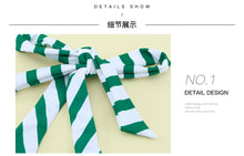 Load image into Gallery viewer, New Women Sexy Swimsuit Stripe Print Split Swimwear Cross Neck Hollow-out Backless Girls Bikini Two Piece Thong Bathing Trunks