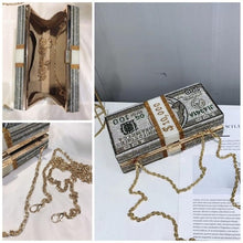 Load image into Gallery viewer, New crystal Money USD bags Dollar Design Luxury Diamond Evening Bags Party Purse Clutch Bags Wedding Dinner Purses and Handbags