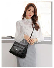 Load image into Gallery viewer, New hit color soft leather shoulder messenger trendy fashionable mother bag