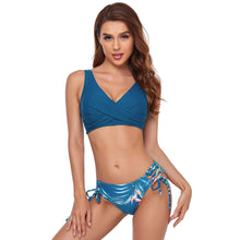 Load image into Gallery viewer, New swimsuit bikini swimwear women bikinis 2021 mujer Sexy swimming suit Beach Bathing Suits Yellow And Lemon Print Mid-Waist