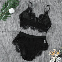 Load image into Gallery viewer, New women sexy lingerie suit Perspective lace uniform suspenders sexy lingerie bra panties bodysuit  lengerie femenina 3 colors