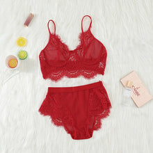 Load image into Gallery viewer, New women sexy lingerie suit Perspective lace uniform suspenders sexy lingerie bra panties bodysuit  lengerie femenina 3 colors