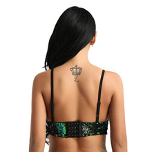 Load image into Gallery viewer, Newest Sexy Lingerie Fashion Sparkle Sequins Bra Tank Crop Top Bra Bralette Blouse for Party Raves Club Wear Pole Dance Clothing