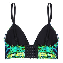 Load image into Gallery viewer, Newest Sexy Lingerie Fashion Sparkle Sequins Bra Tank Crop Top Bra Bralette Blouse for Party Raves Club Wear Pole Dance Clothing