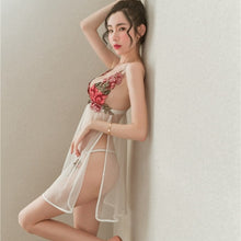 Load image into Gallery viewer, Night Dress Hot Erotic Sleepshirts Sleep Wear Nightgown See Through Sexy Lingerie Lingerie Dress Womens Clothing Embroidery