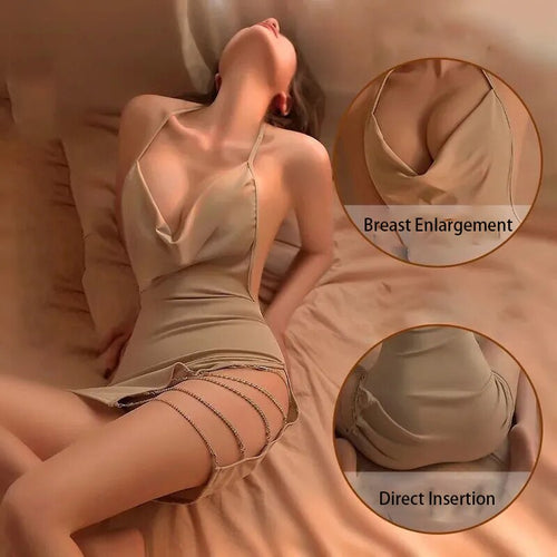 Night Dress Women High Slit Suspender Nightdress Nightclub Charming Sexy Dress Private Clothes Pajamas Women Summer Clothing