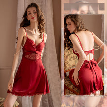 Load image into Gallery viewer, Night Dress Women Sexy Dress for Sex Night Women Lace Sleepwear Sexy Nightwear Pearl Nighty for Ladies Sleep Tops Lingere