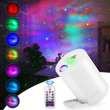 Load image into Gallery viewer, Night Light Starry Sky Projector Water Wave Lamp LED Star Rotating Remote Control Bluetooth Bedroom Bedside Lamp