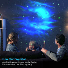 Load image into Gallery viewer, Night Light Starry Sky Projector Water Wave Lamp LED Star Rotating Remote Control Bluetooth Bedroom Bedside Lamp