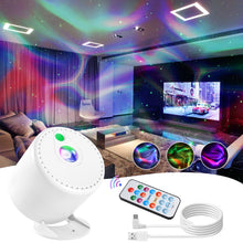 Load image into Gallery viewer, Night Light Starry Sky Projector Water Wave Lamp LED Star Rotating Remote Control Bluetooth Bedroom Bedside Lamp